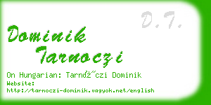 dominik tarnoczi business card